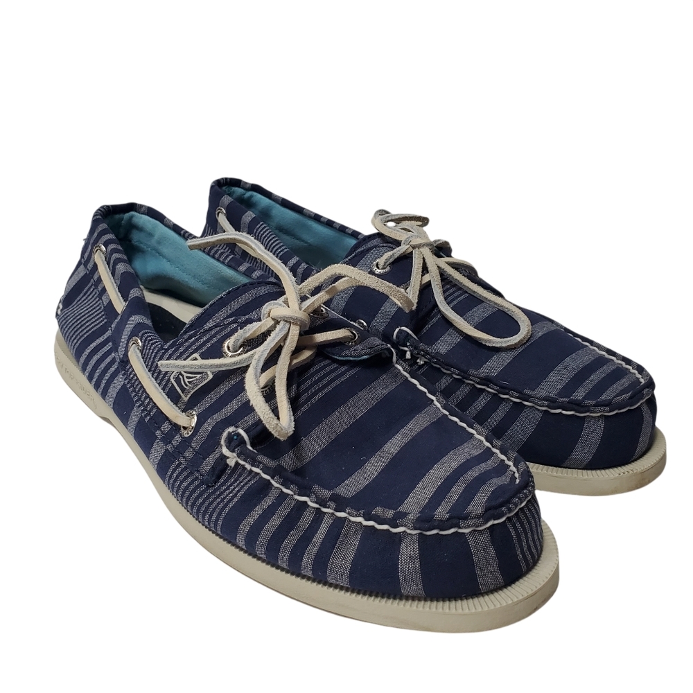 Sperry Topsider Boat Shoes Navy/Chambray Mens …